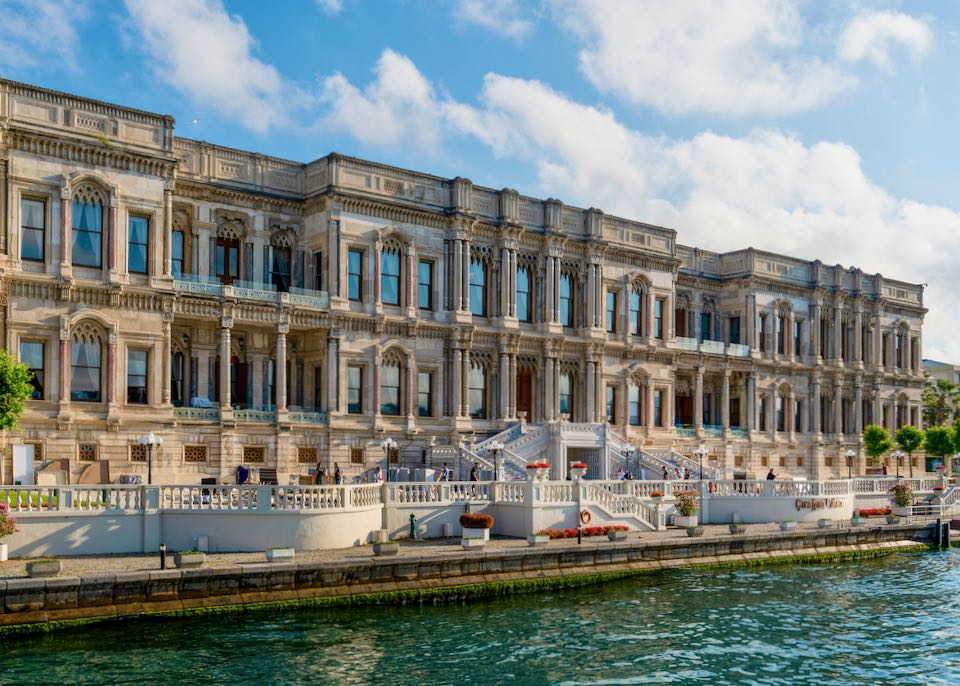The 5-star Çirağan Palace Kempinski on Istanbul’s iconic Bosphorus.